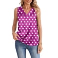 thumbnail image 1 of OIOLOYJM Womens Tank Tops Polka Dots Casual Sleeveless Camisole Tops Summer Trendy Scoop Neck T-Shirts Regular Fit Flowy Blouses Hot Pink S, 1 of 6