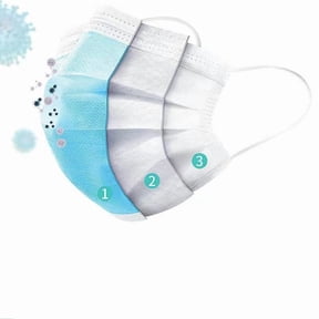 OITY 100 Pack Disposable Face Masks ASTM Level 2, Medical Grade 3 Ply Protection Face Mask for Adults - Comfortable, Soft, Breathable