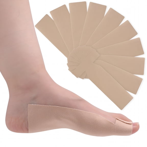 OITY 10Pcs of Turf Toe T-Straps - Moleskin Splints for Big Toe Injuries - Adhesive Toe Straighteners Turf Toe Wrap Elastic Tape