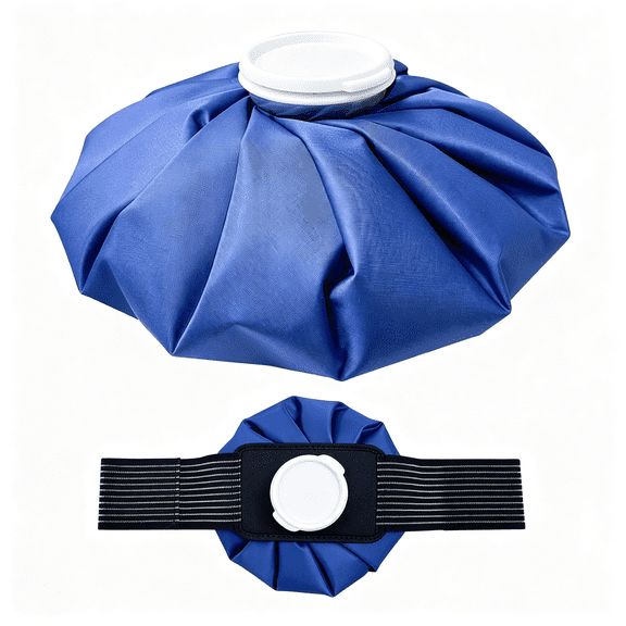 OITY 11 in Large Ice Bag Pack with Wrap,Reusable Ice Pack with Strap for Injuries,Waterproof Hot Cold Therapy for Migraine,Shoulder,Neck,Knee Pain,Blue