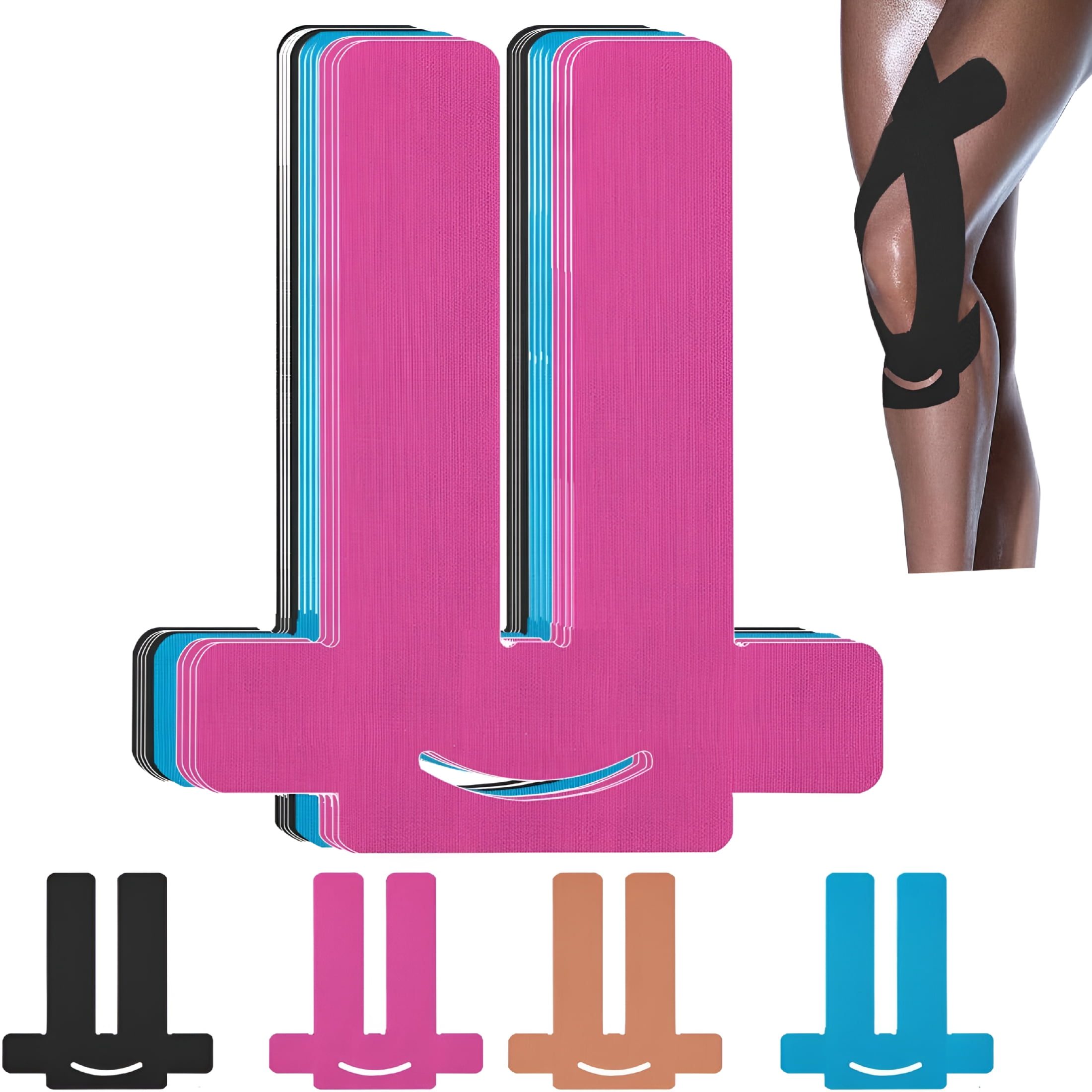 OITY 12 Count Precut Kinesiology Tape for Knees, Waterproof Knee Tape ...