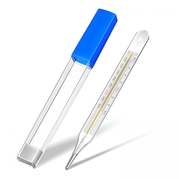 OITY 1Pcs Glass Temperature Measurement Adult-General Use Temperature Testing Tool Accurate Fast Reading for Families,Dual Scale