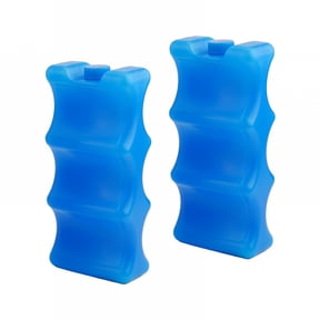 OITY 2 Pcs Reusable Ice Packs for Coolers, Long Lasting Freezer Gel Pack for Breastmilk Bottle Storage, Lunch Box, Beer Soda Cans, Camping Beach Picnic Outdoor Travel