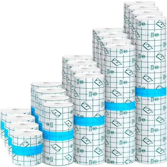 OITY 20 Rolls Tattoo Aftercare Bandage Warp Waterproof (2", 4",6",8",10"Wide) Second Skin Tattoo Cover Up Tape Tattoo Healing Wrap Tattoo Supplies for Swimming, Shower, Wound Initial Healing