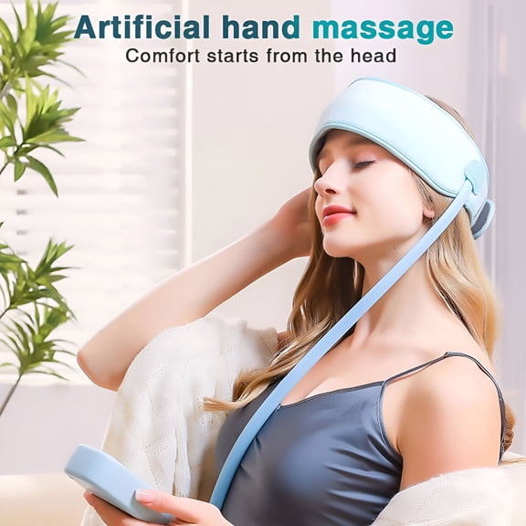 OITY 2026 New Electric Head Massager,Rechargeable Hand Scalp Massager Airbag for Head,Airbag Kneading,Constant Temperature Hot Compress for Head,Relax Headaches,Fatigue,Stress,Sleep