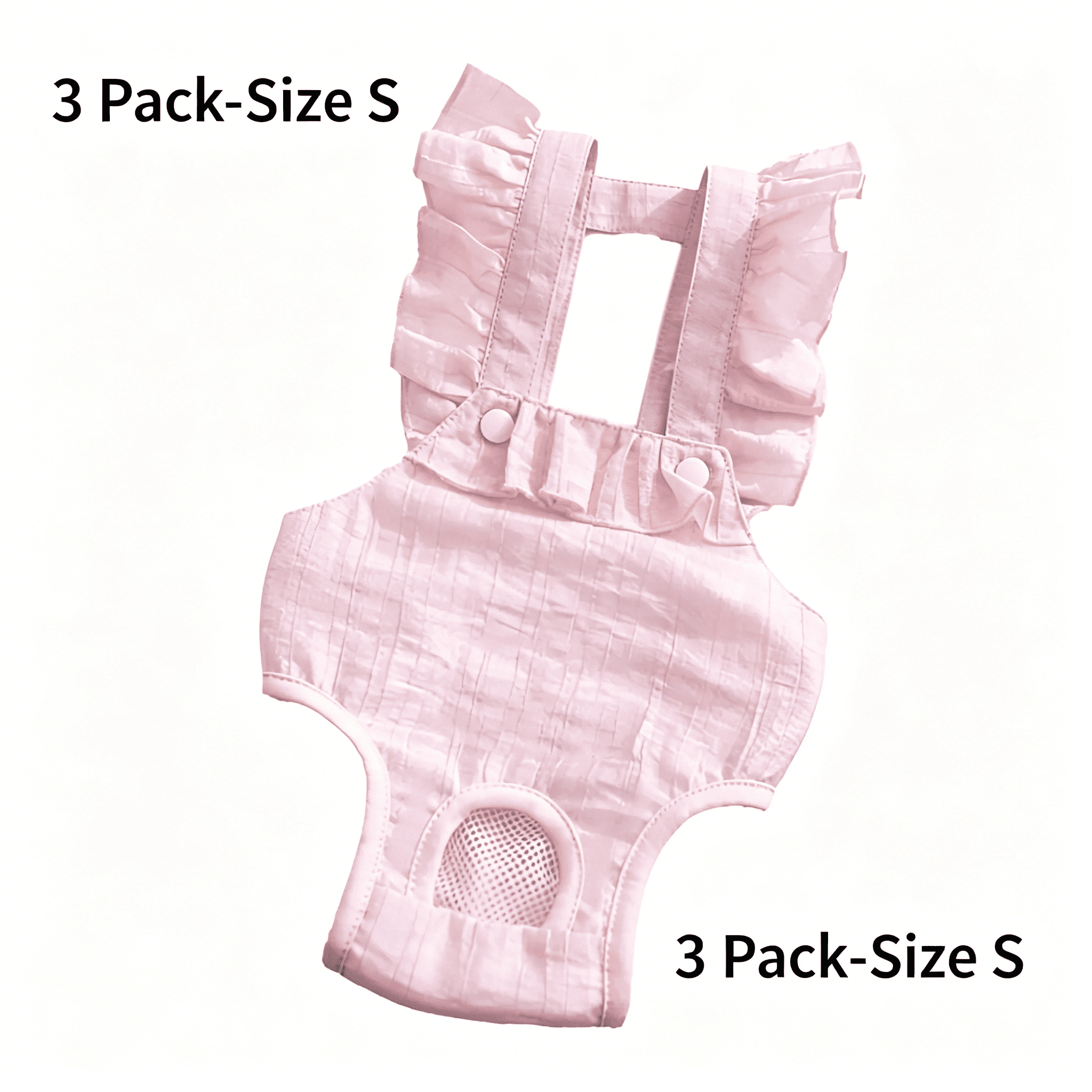 OITY 3 Pack Female Dog Menstrual Diapers - Heat Cycle Sanitary Pants, Breathable Striped Jacquard Fabric Doggie Diapers for Female Dogs