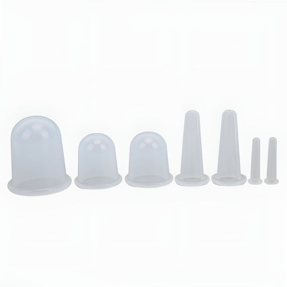 OITY 7Pcs Cupping Set Massaging Silicone Mini Facial Cupping Set for Home Transparent,Silicone Cupping Set Cupping Kit for Massage Therapy
