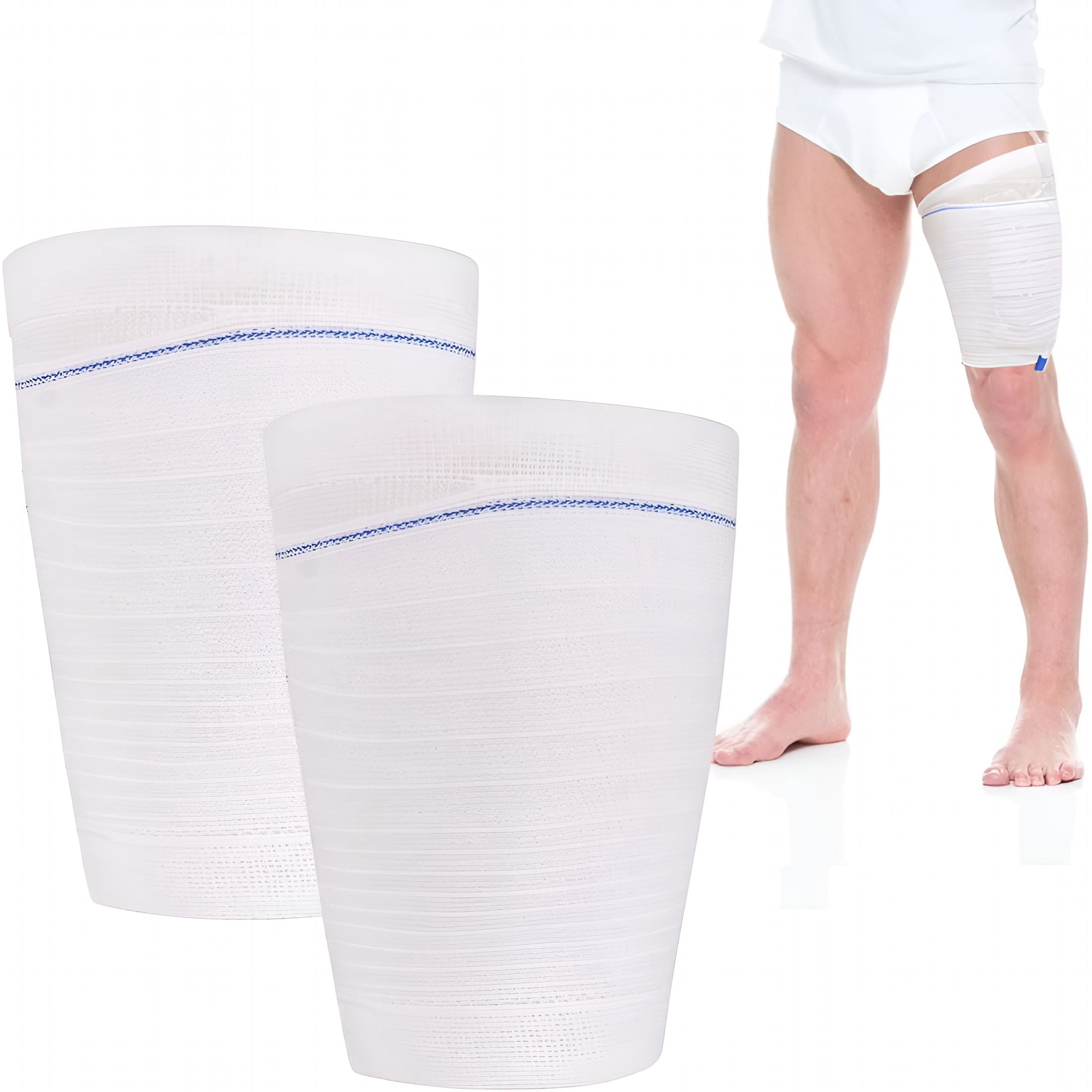 OITY Catheter Leg Bag Holder 2 Count Fabric Catheter Sleeves Urine Leg ...