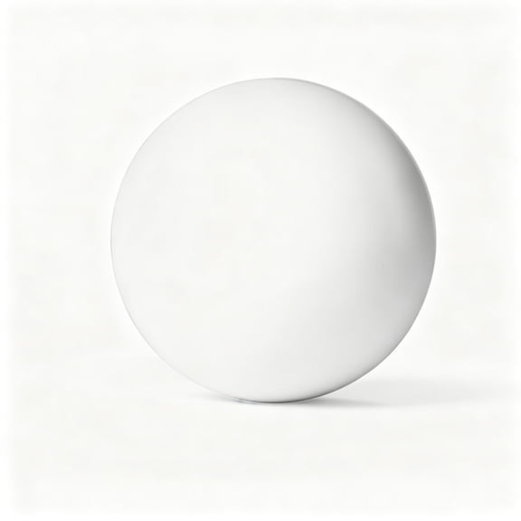 OITY Classic White Handheld Hard Rubber Massage Ball for Adult Use,2.5",0.35 Lbs
