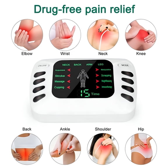 OITY Electric Pulse Massager Tens Unit Muscle Stimulator Machine Therapy Pain Relief