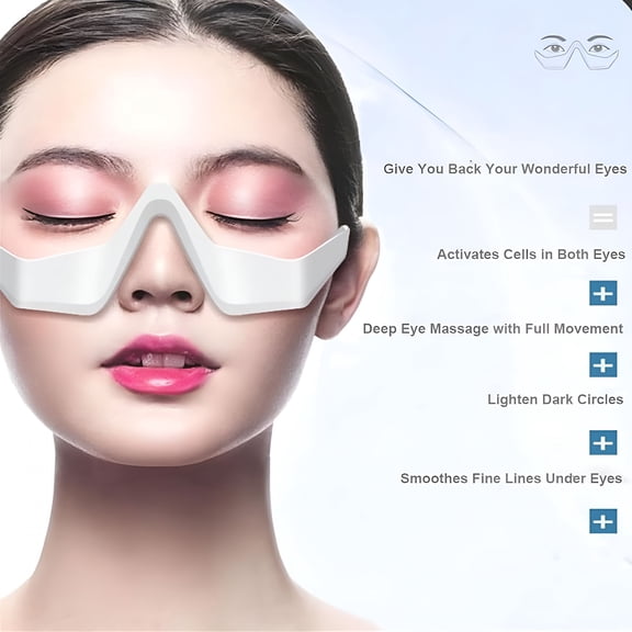 OITY under Eye Red Light Therapy Glasses - Microcurrent Eye Massager with 2 Modes, Red Light Therapy Relieve Eyes Bags Wrinkles, Dark Circles Treatment Device