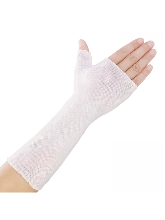 Hand Socks for Splint (Pack of 10) Wrist and Thumb Spica Wrap Liner,Arm Cast Cover Cotton Stockinette Sleeve for Under Brace for Women Men(Medium,3.23x12 inch)