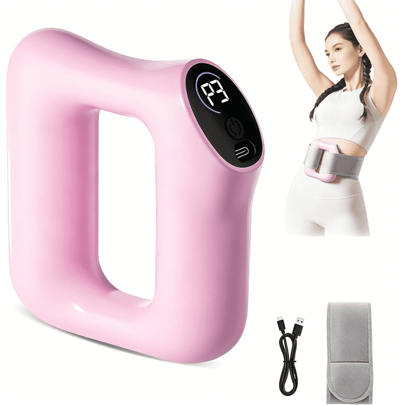 OITY Multifunctional Full-Body Fascia Ring,Deep Tissue Vibration,Ergonomic Electric Fascial Massager,Adjustable 3 Modes / 5 Levels,Fascia Blaster for Muscle Recovery&Relaxation(Pink)