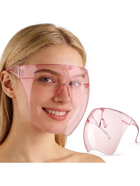 Nail Face Mask, Reusable Breathable Face Shields Protective for Adults | Fog-Proof Splash Guard Nail Tech Mask, Full Face Covering for Nail Artists Enthusiasts Technicians Salon Studio, Pink