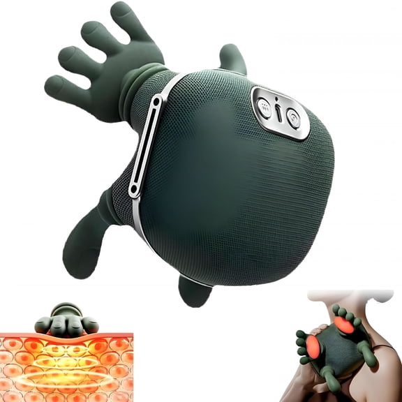 OITY Neck Massager with Heat, 4D Deep Tissue Shiatsu Neck Massage Machine for Pain Relief, Electric Cervical Shoulder & Back Massager with Simulated Human Hand Kneading, Muscle Relaxation (Green)