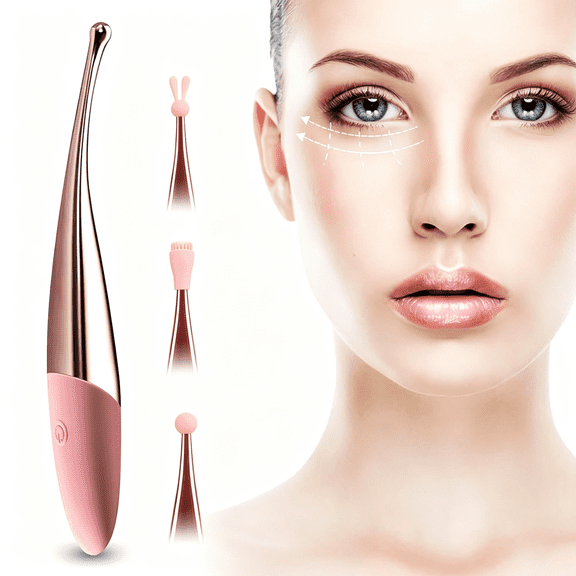 OITY Personal Eye Massager with Waterproof Vibration for Full Body Massage Use, Promotes Essence Absorption, Relieves Fatigue, Portable eye massager (Pink)