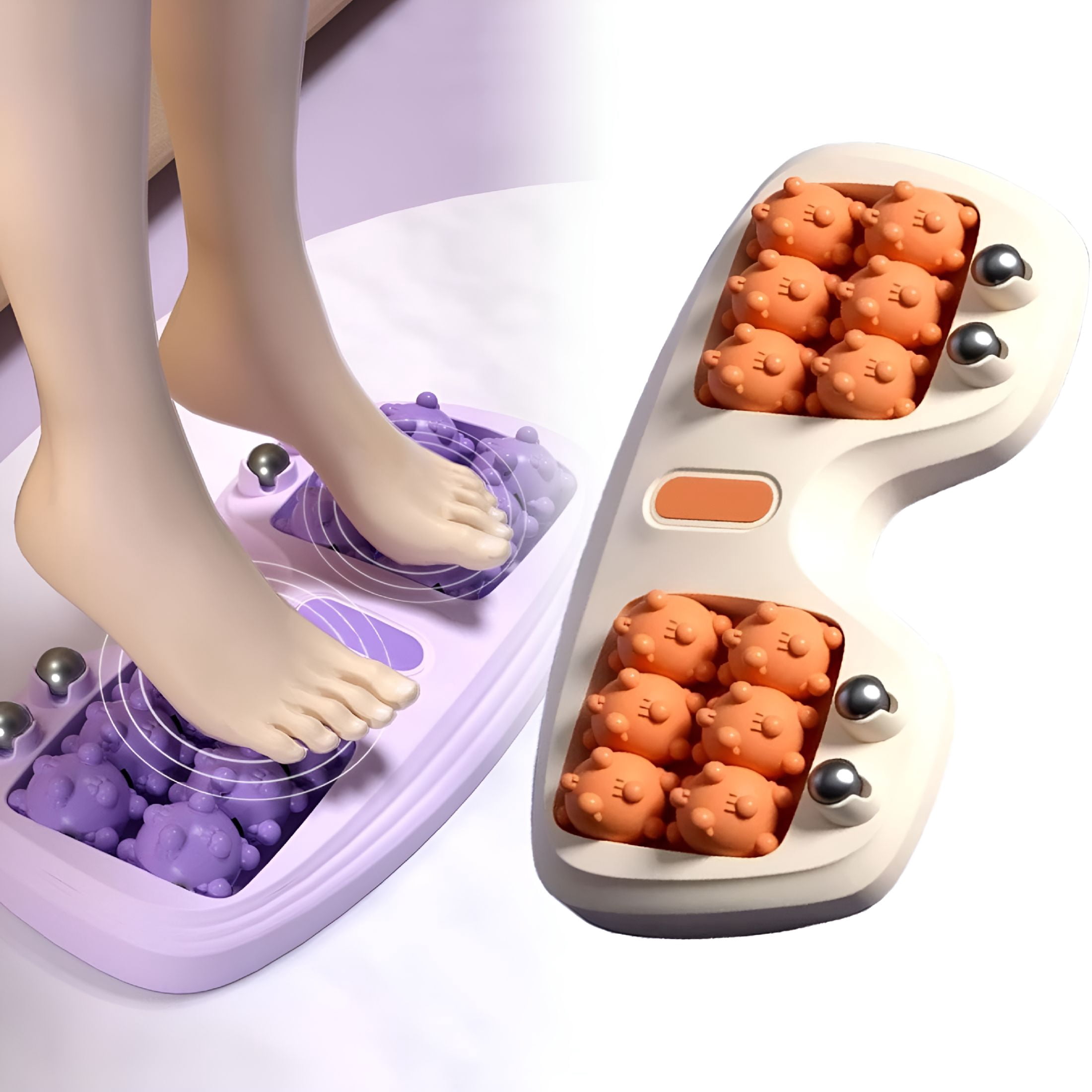 OITY Portable Double Foot Massage Roller,Dual Foot Acupressure Therapy ...