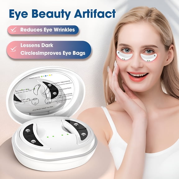 OITY Red Light Therapy,Red Light Therapy Mask,Red Light Eye Massager Gel Paste,Fades Dark Circles Eye Lines Bags Fat Particles And Facial Wrinkles,Anti-Aging Eye And Face Care Pads(White)