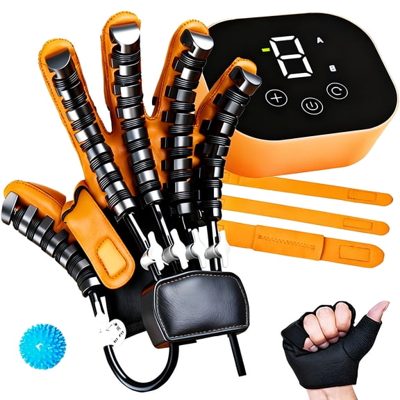 OITY Rehabilitation Robot Gloves,Hand Exerciser for Stroke,Finger Exercisers and Hand Grip Strengthener for Neuromuscular Recovery & Stroke Therapy Equipment,Strength Adjustable