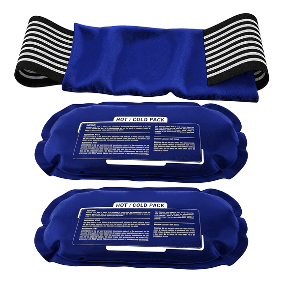 OITY Reusable Ice Packs for Injuries,3-Piece Hot and Cold Therapy Gel Wrap Support for Muscle and Joint Pain Relief,Knee Ice Pack Wrap for Knees and Back