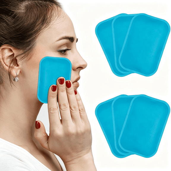 OITY Reusable Ice Packs for Injuries,6-Pack Mini Gel Cold Compress for Kids,Face Ice Pack for Headaches,Wisdom Teeth Recovery Must Haves,3X4.5 in