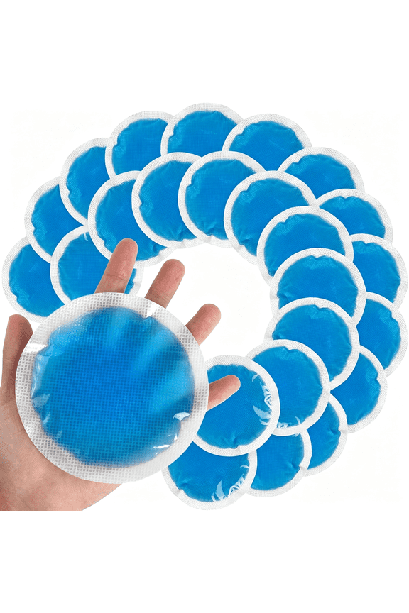 Reusable Soft Ice Packs-24 Pack Small Cold Compress for Injuries,Kids,Face,Breast&Allergies Kids Ice Packs