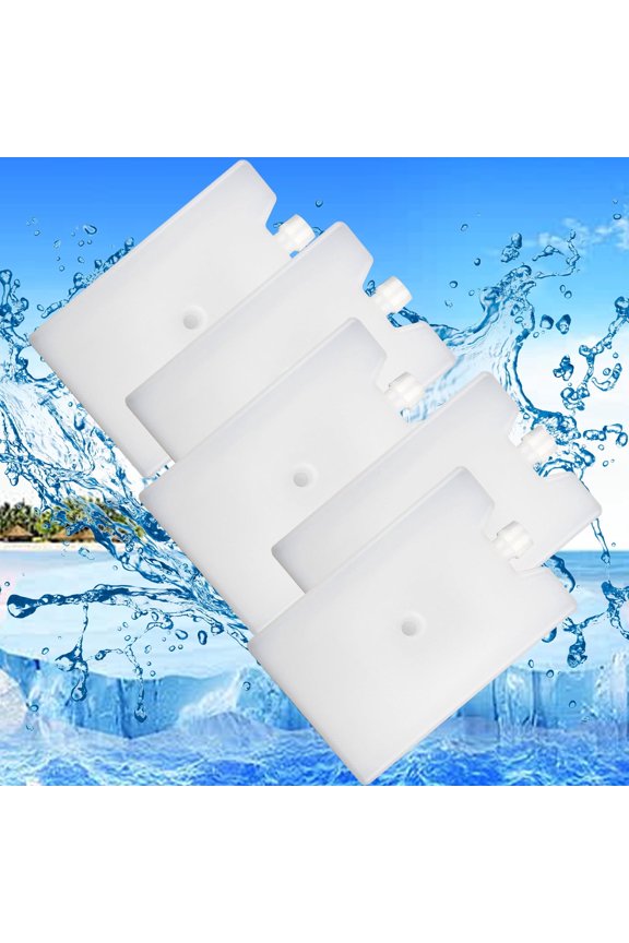 Small Ice Packs 5Pcs Pack, 8.5Fl.Oz Ice Box Cooler Cool Coolers Slim Compact Reusable Ice Packs, Cooling Pad for Lunch Boxes Coolers Beach Bags, Back to School Season Special Offers
