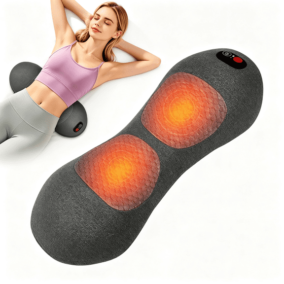 OITY Smooth Spine Triple Back Massager with Heat-Sciatica Pain Relief&Spine Decompression Device,Deep Tissue Massager for Lower Back Pain,Office&Home Use for Chronic Pain Solution