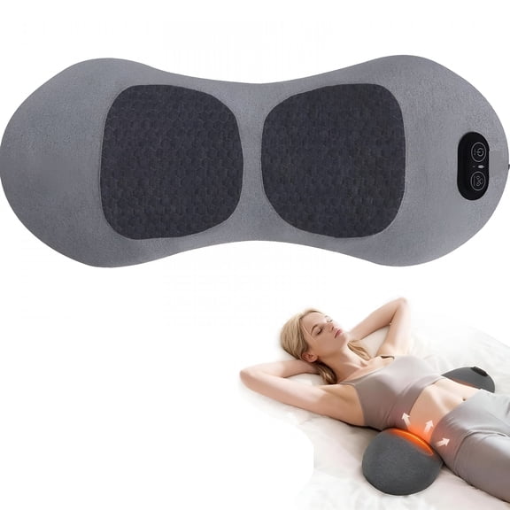 OITY Triple Fusion Back Massager for Pain Relief, Deep Tissue, with Heat, Vibration, Traction, Lumbar Support Pillow, Sciatica Pain Relief Massage Tool