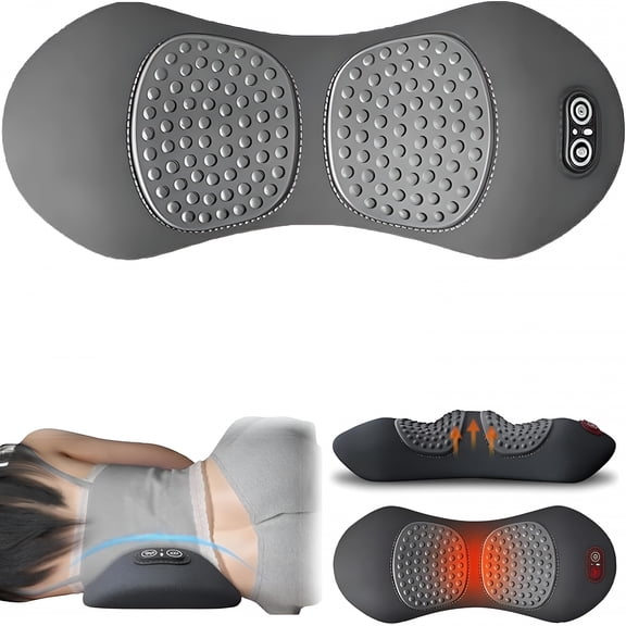 OITY Triple Fusion Back Massager, Upgraded 3 in 1 Neck Shoulder Backs Massagers with Traction, Vibration Heat, Lower Back Massager for Pain Relief Deep Tissue