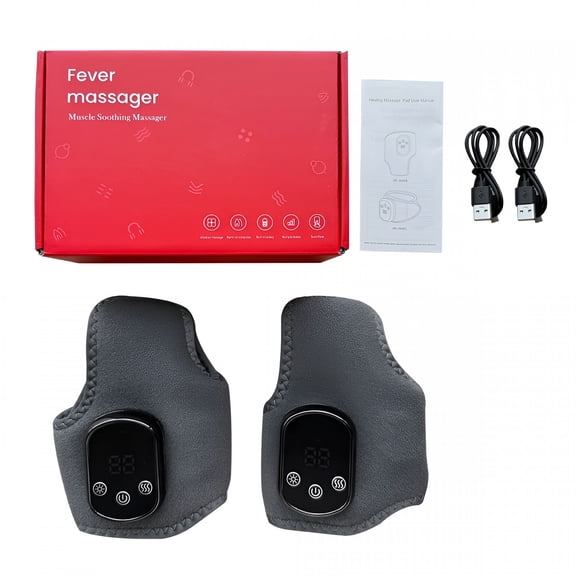OITY Triple Therapy Foot Massager -Knee Massager 3-In-1 Heated Massager for Ankle/Wrist/Knee,3 Vibration Modes & 5 Heat Settings,Adjustable Strap - Portable Wireless Pain Relief