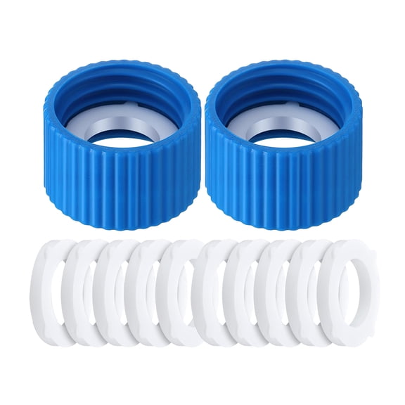 OIUR 1/2/3/4/5/6 Sets Water Filter Coupling Kit Hiking Camping 28mm External Threaded Water Filters Standard Plastic Bottles Filtration Cleaning Couplings