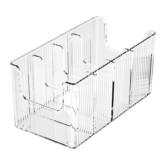OIUR 1/2Pcs Belt Storage Boxes Large Capacity 4 Grids Transparent Design Tie Belt Storage Holder Display Case Closet Organizer