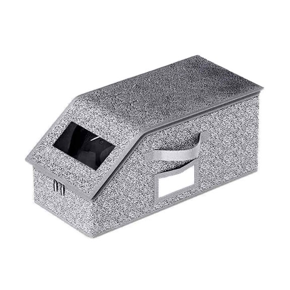 OIUR 1/2Pcs Hat Storage Box Baseball Cap Organizer with Transparent Window Zipper Closure Dust-proof Stackable Hat Holder Box