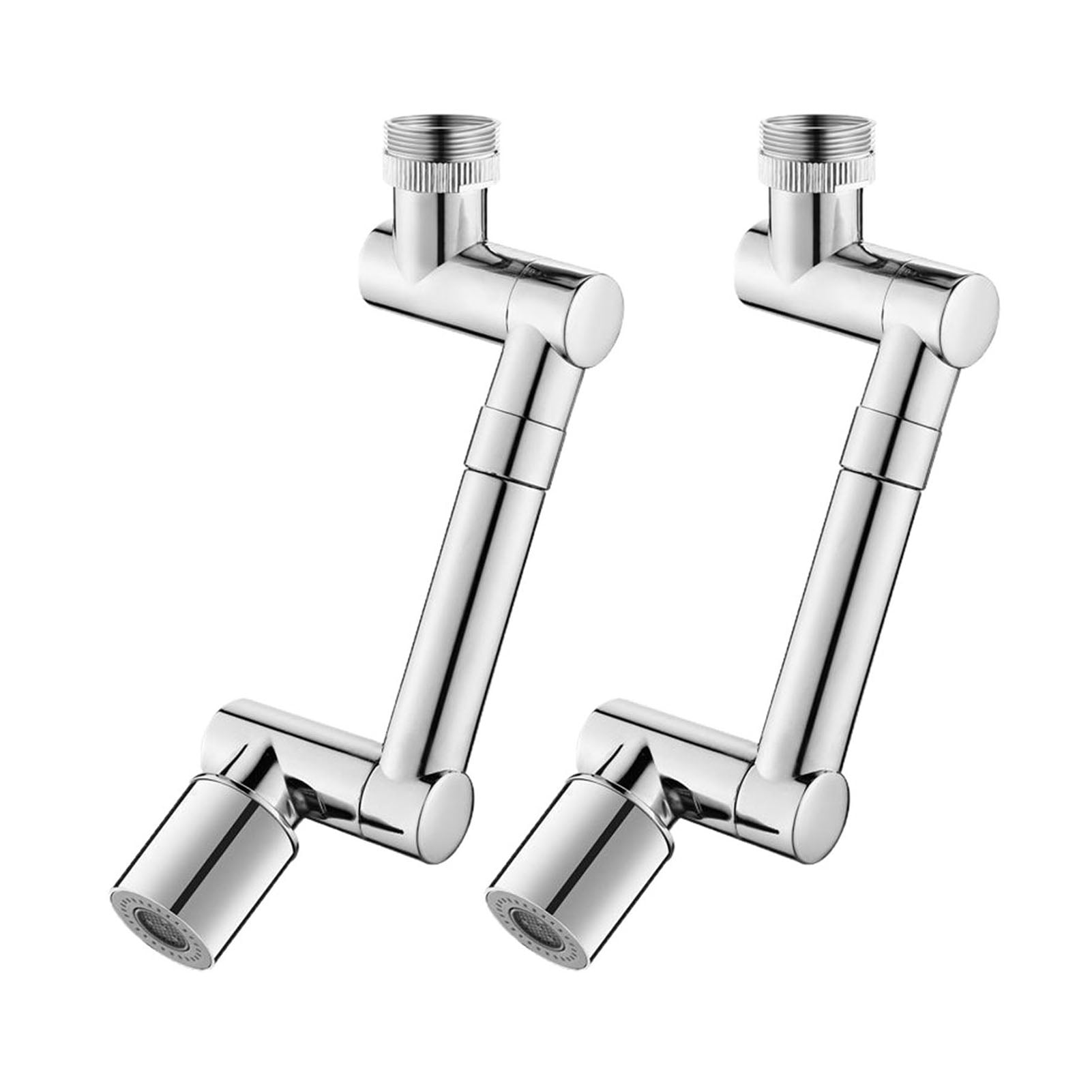 OIUR 1/2Pcs Swivel Faucet Extender Heavy Duty Alloy Retractable Arm Bathroom Kitchen Sink Aerator Rotating Faucet Extension Filter with 2 Sprayer Modes