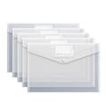 thumbnail image 1 of OIUR 10 Pcs Plastic Envelope File Folder Clear A4 Letter Size Document Organizer with Snap Button for Home Office Business Travel, 1 of 7