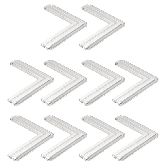 OIUR 10Pcs Furniture Corner Protector Anti-collision Baby Proof Clear Self-adhesive Table Desk Right Angle Sharp Edges Corner Guard Bumper Protective Cover