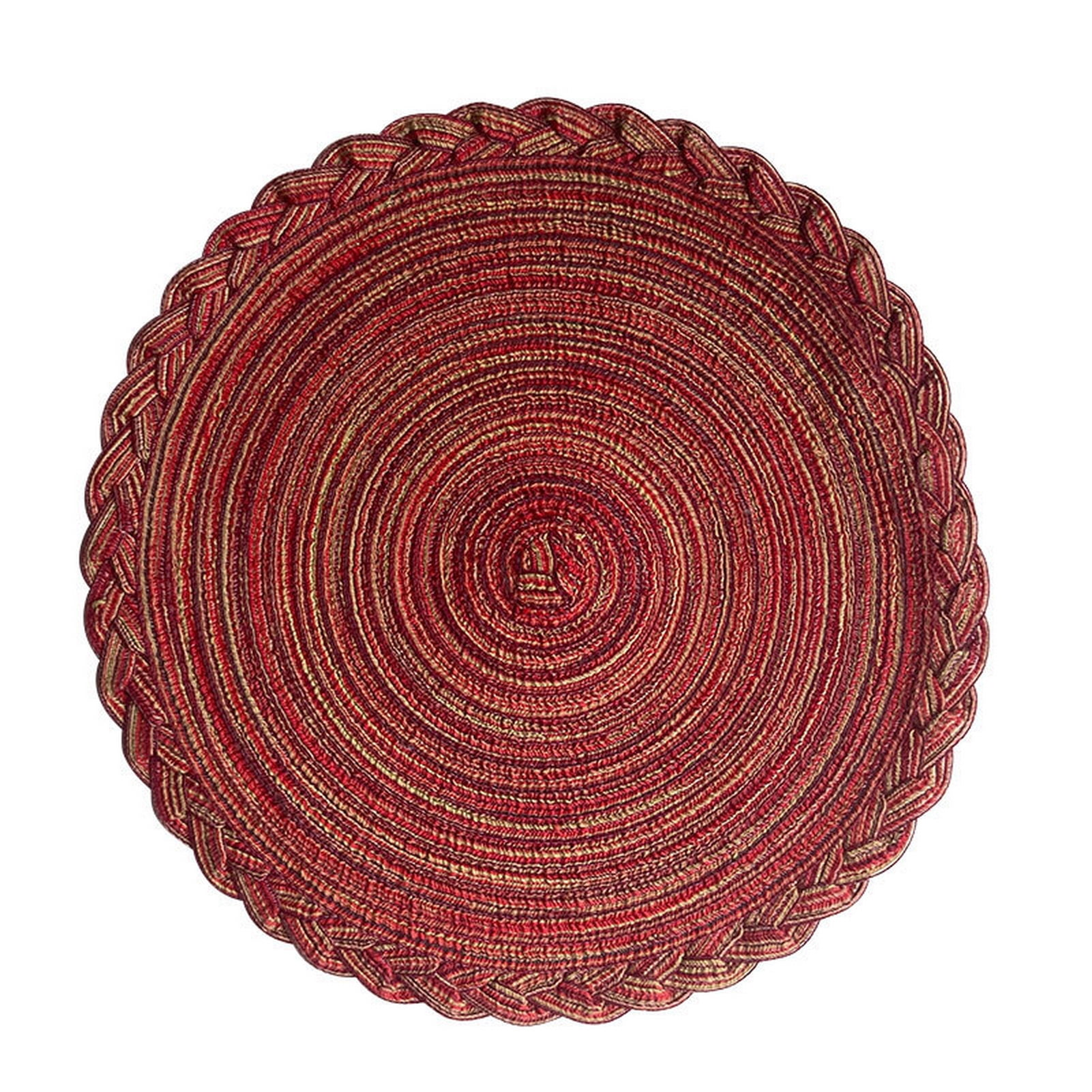 Round Standing Mat OIUR 12 Inch Round Placemats, Polyester Woven Braided Place Mats ...