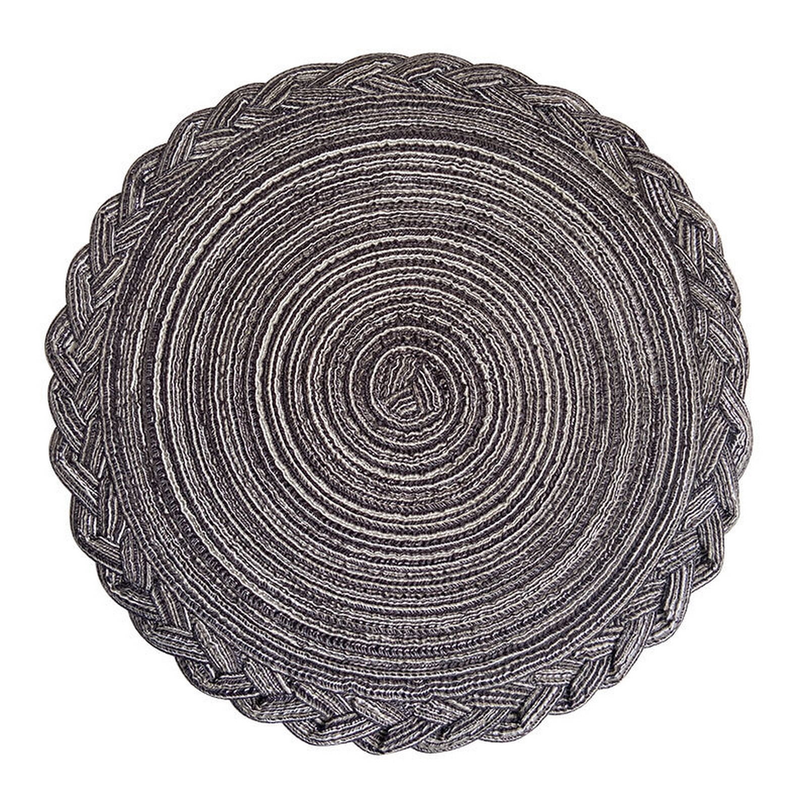 Round Standing Mat OIUR 12 Inch Round Placemats, Polyester Woven Braided Place Mats ...