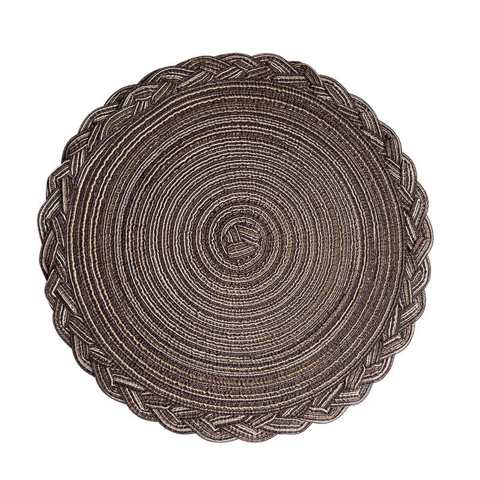 Round Standing Mat OIUR 12 Inch Round Placemats, Polyester Woven Braided Place Mats ...