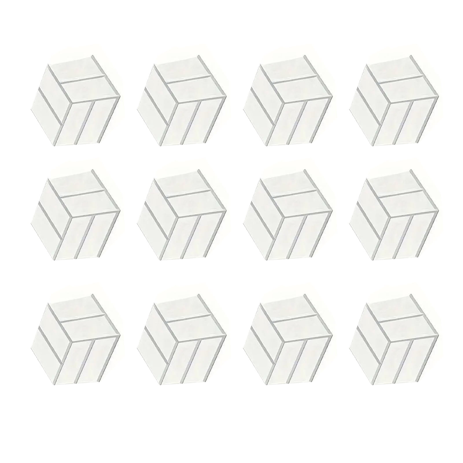 OIUR 12Pcs Felt Soundproof Wall Panel Self-Adhesive Sound Absorbing High Density Thick Acoustic Foam Panel Home Studio Hexagon Noise Reduction Wall Panel