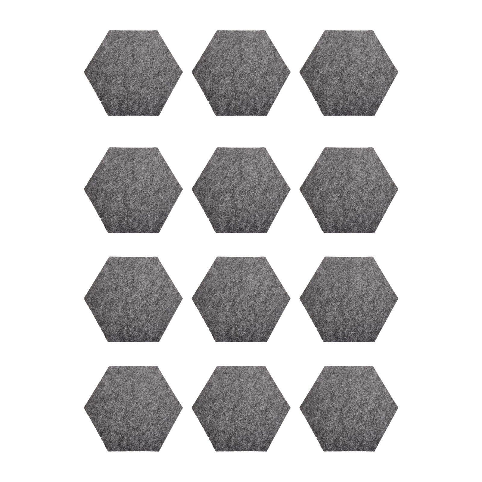 OIUR 12Pcs Hexagon Soundproof Wall Panel Self-Adhesive Sound Absorbing High Density Thick Acoustic Foam Panel Home Studio Noise Reduction Wall Panel