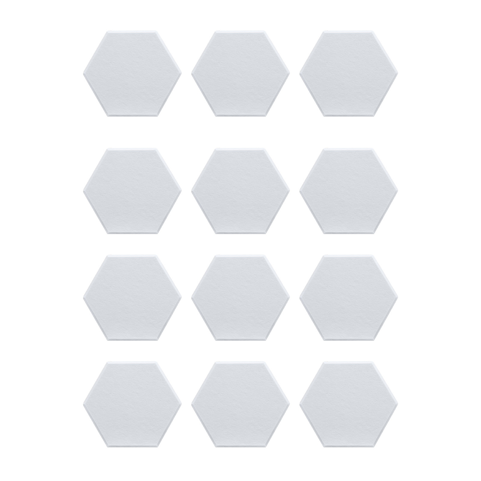 OIUR 12Pcs Hexagon Soundproof Wall Panel Self-Adhesive Sound Absorbing High Density Thick Acoustic Foam Panel Home Studio Noise Reduction Wall Panel