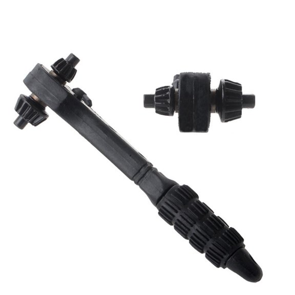 OIUR 2-In-1 Drill Chuck Ratchet Wrench Two-way Quick Change Adapter Spanner Universal Double Head Chuck Key Replacement Tool