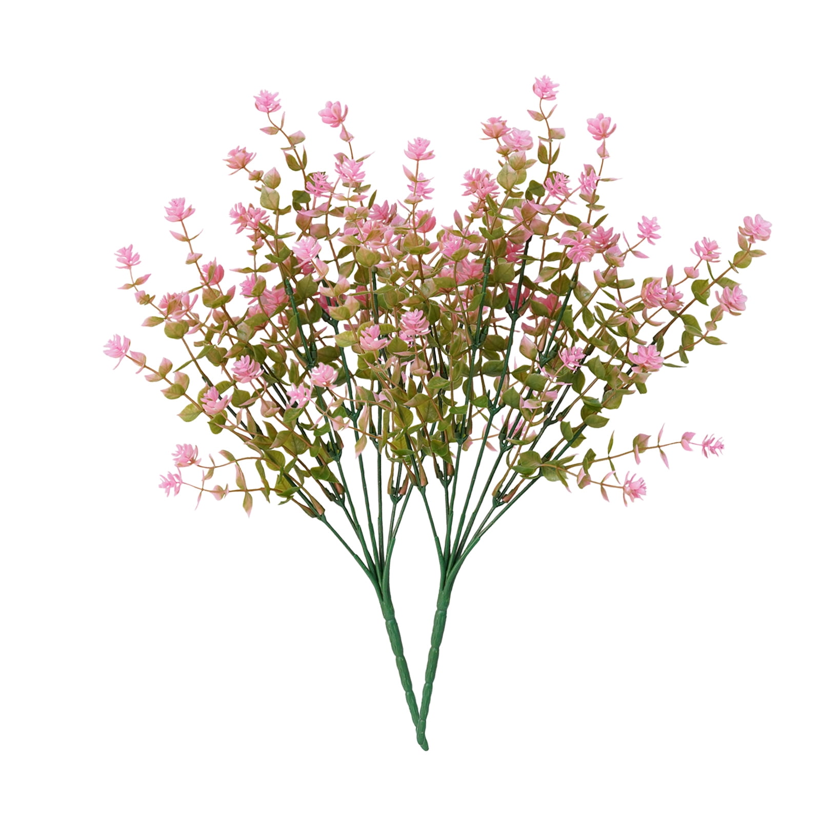 OIUR 2 Pcs Outdoor Artificial Flowers Realistic UV Resistant Faux Plants Fake Flowers with Bendable Stems for Hanging Planter Porch Home Wedding Decor