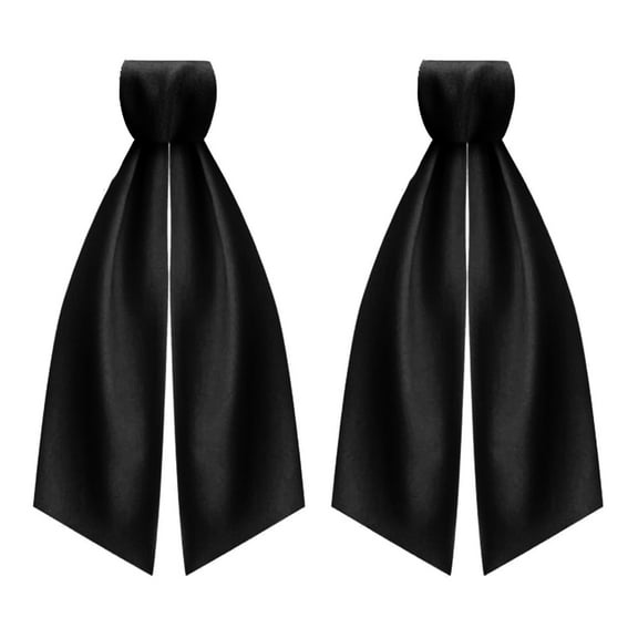 OIUR 2 Pcs Wreath Sash for Front Door Blank Satin Wreath Sash Embroidery Monogram Plain Ribbon Accessories for Xmas Party Yard Doorway Indoor Outdoor Wall Decor