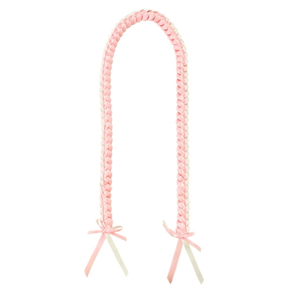 OIUR 2025 Graduation Lei Handmade Double Braided Ribbon Lei Necklace Class of 2025 Grad Gifts for High School College Graduation Party Accessories