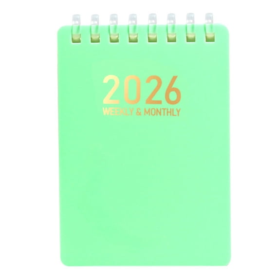 OIUR 2026 Day Planner A7 Pocket Size Coil Notebook for Law Nursing Sketching Office Task Organizer for Work Study Planning