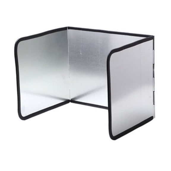 OIUR 3 Sided Oil Splatter Guard Stainless Steel Grease Splatter Screen for Frying Pan Foldable Non-Stick Gas Stove Oil Proof Baffle