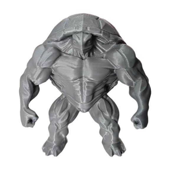 OIUR 3D Printed Muscle Turtle Figurine, Muscular Turtle Statue, Funny Animal Desktop Ornament for Fitness Enthusiasts, Creative Standing Turtle Sculpture for Gym Office Desk Decor
